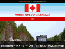 Tablet Screenshot of motorhomebuyerscanada.com